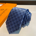 Louis Vuitton Style Men's Monogram Jacquard Silk Tie