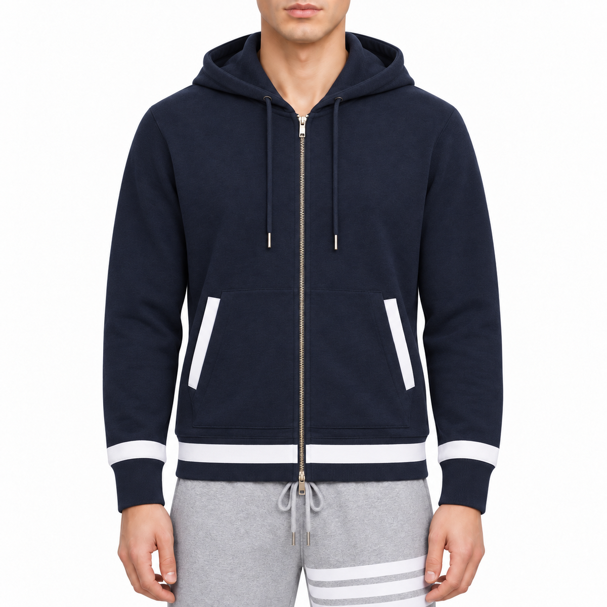 Sports Zipper Hoodie | Thom Browne