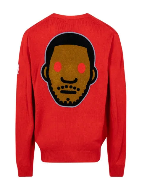 A BATHING APE® x Kid Cudi logo-patch cardigan