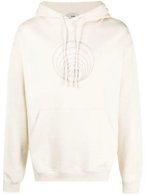 GmbH logo-embroidered organic cotton hoodie