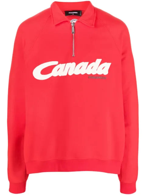 DSQUARED2 logo-print cotton sweatshirt