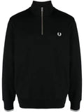 Fred Perry logo-embroidered zip-up jumper