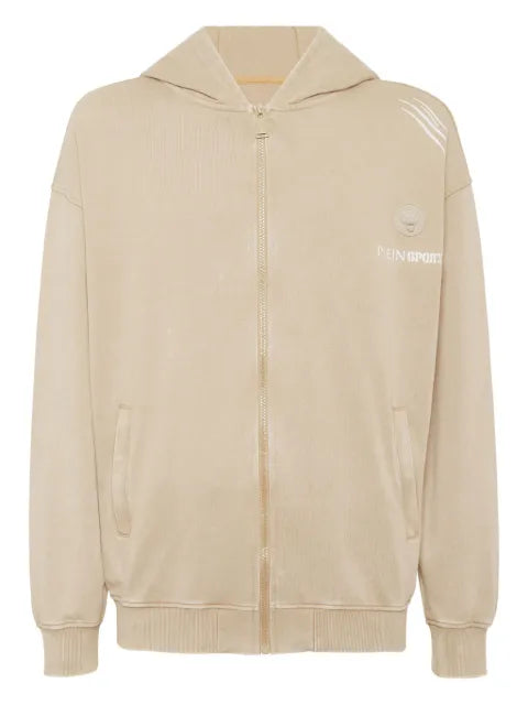 Plein Sport graphic-print zip-up hoodie