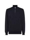 Billionaire logo-embroidered half-zip sweater