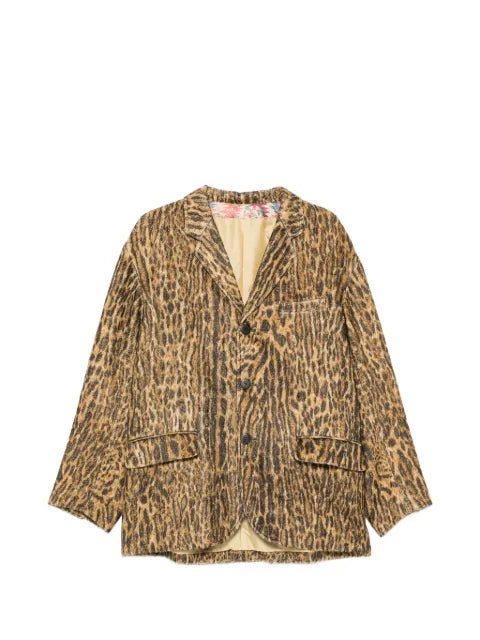 visvim Bowen leopard-print blazer