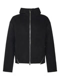 HELIOT EMIL Lasing zip-up hooded jacket