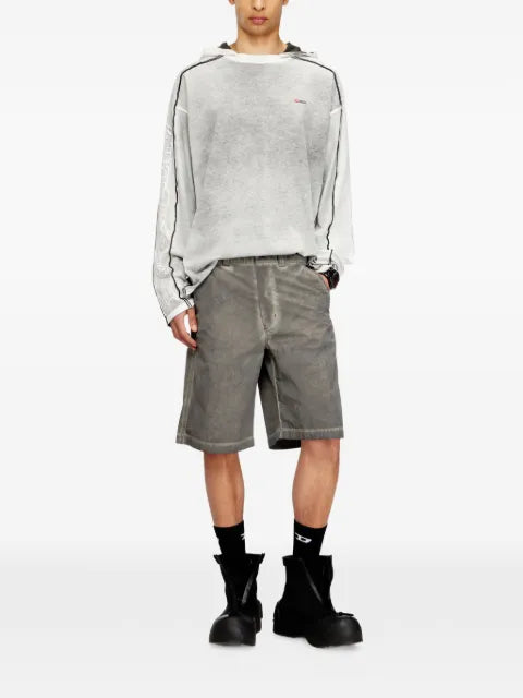 Diesel cotton hoodie with colour spray