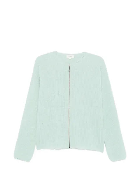 Second/Layer Friends distressed waffle-knit cardigan