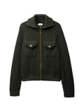Versace wool knit zip sweater