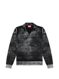 Diesel polo jumper with faded reverse print