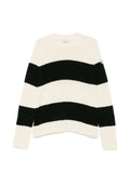 Moncler striped wool blend bouclé sweater