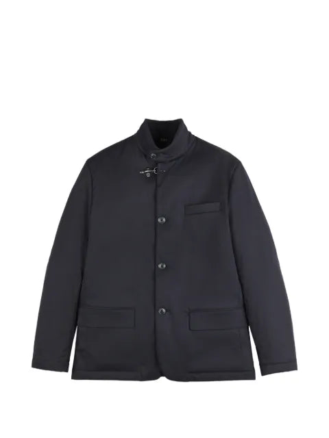 Fay stand-collar jacket with hook fastening
