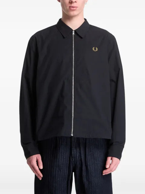 Fred Perry logo-embroidered poplin jacket