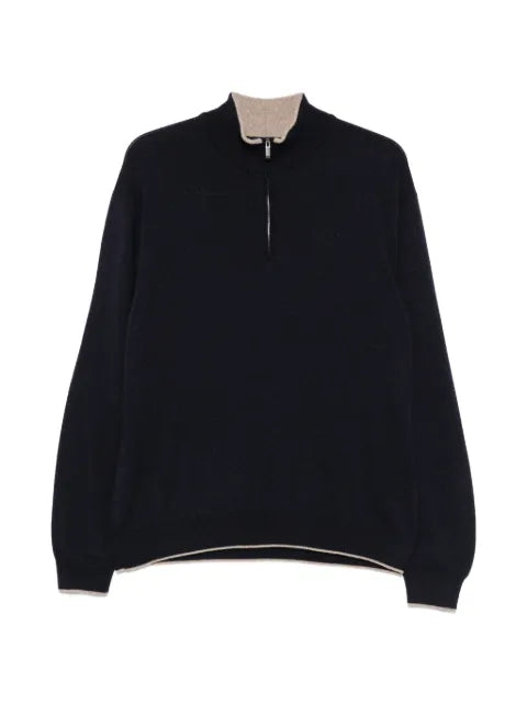 Paul & Shark cashmere half-zip sweater