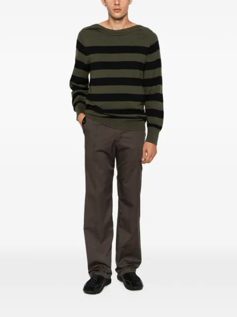 Kiko Kostadinov striped boat-neck sweater