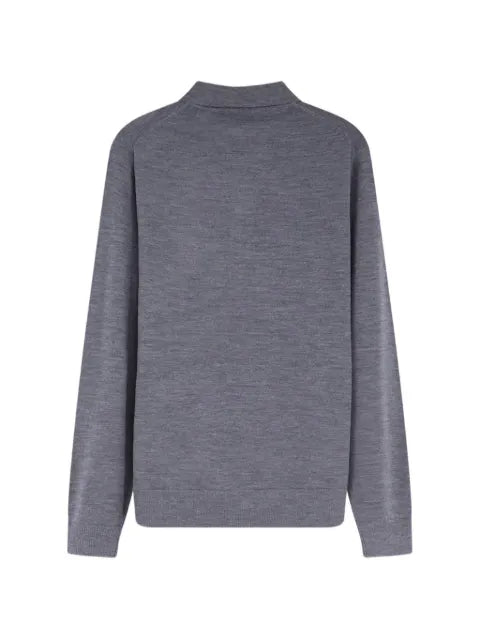 Vince polo-collar merino sweater