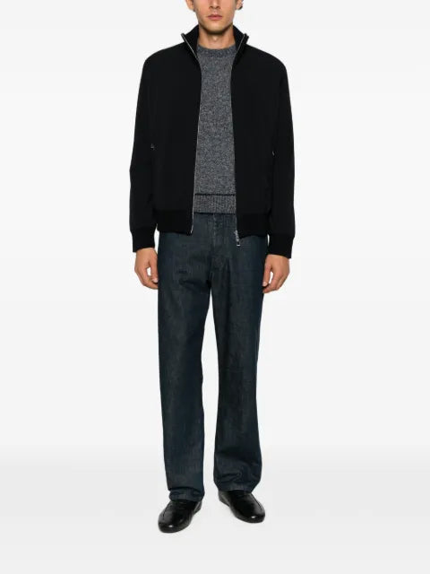 Corneliani ribbed-trim marl-effect sweater