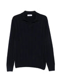Gran Sasso ribbed-knit polo-collar sweater
