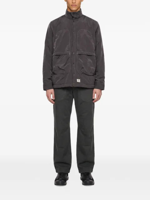 RANRA contrast-stitch high-neck jacket