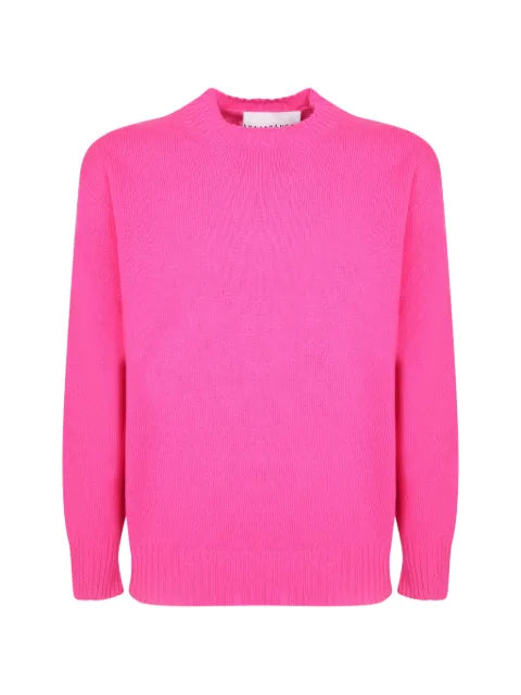 AMARANTO  crew-neck ribbed-trim sweater