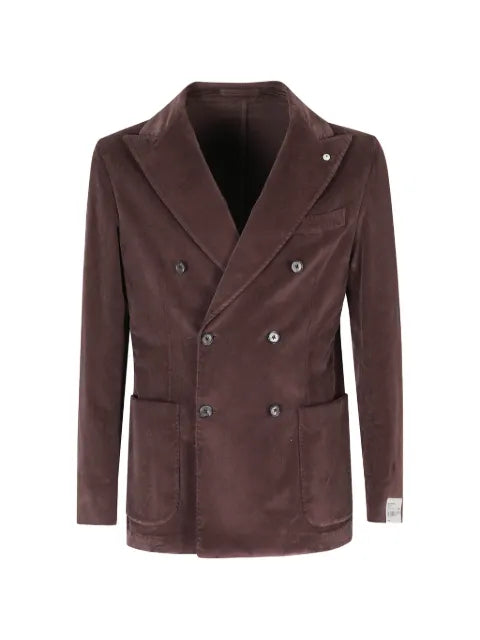 l.b.m. corduroy double-breasted blazer