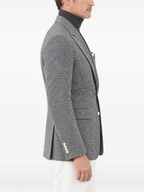 Brunello Cucinelli check-pattern wool blazer