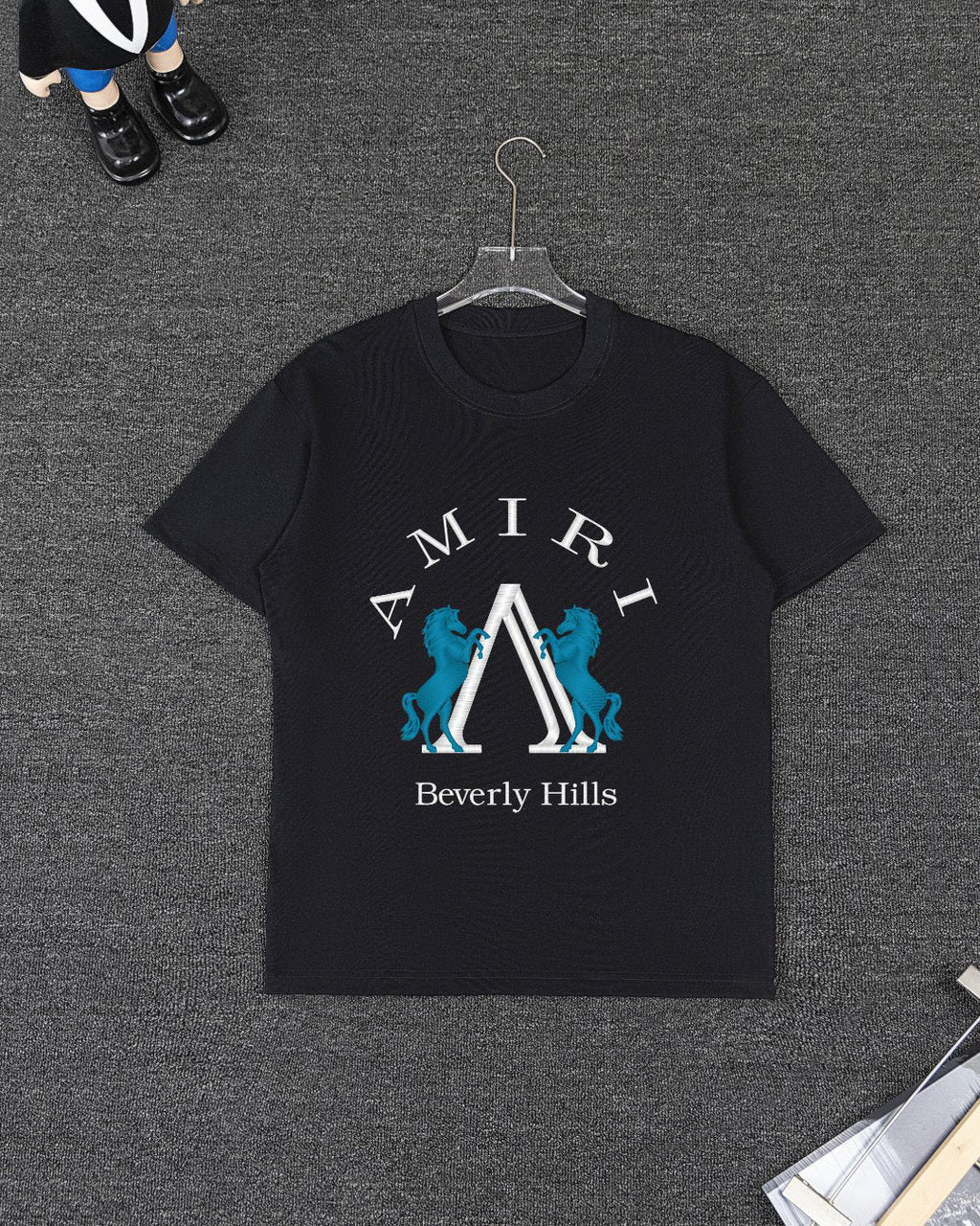 Amiri Beverly Hills Graphic Short‑Sleeve T‑Shirt & Drawstring Shorts Two‑Piece Set
