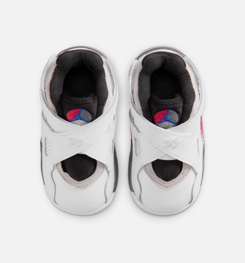 Air Jordan 8 Retro White and True Red Infant & Toddler Lifestyle Shoe - White/Black/True Red