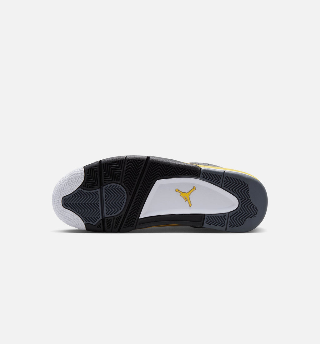 Air Jordan 4 Retro Rare Air Tour Yellow Men's Shoes - White Dark Blue Grey Black Tour Yellow