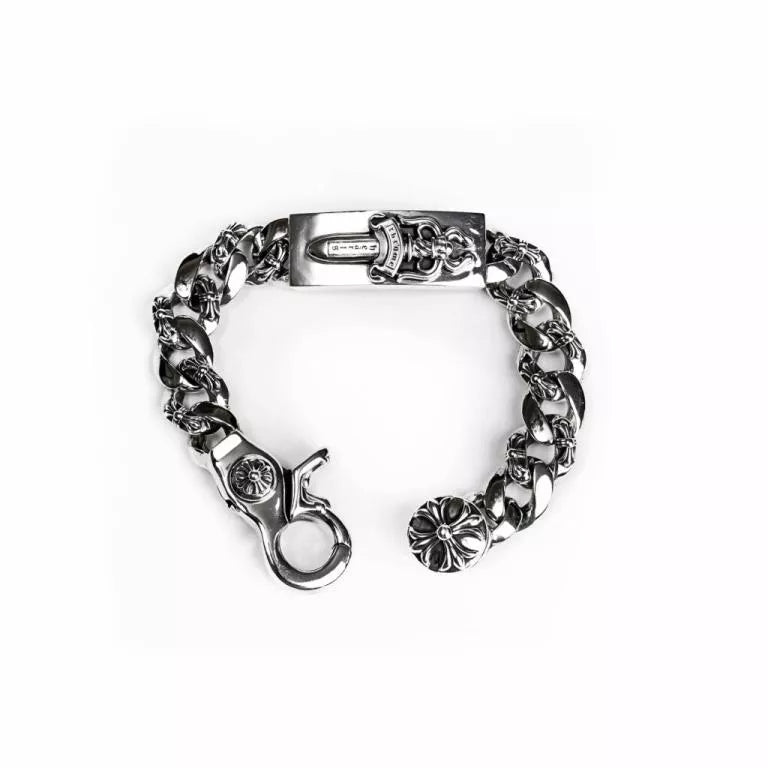 Chrome Hearts DAGGER ID FANCY LINK CLIP BRACELET -6