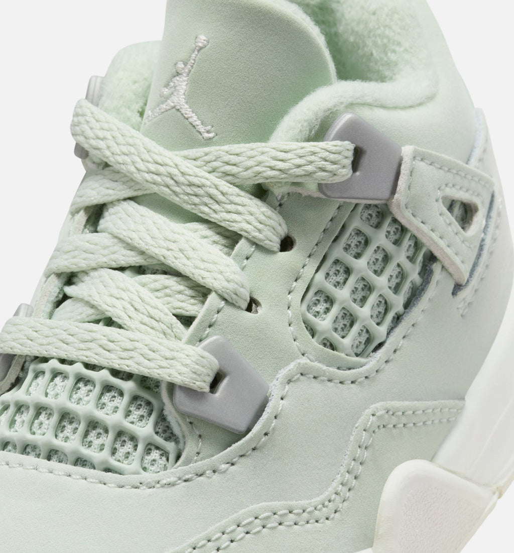 Air Jordan 4 Retro Abundance | Infant/Toddler Lifestyle Shoe | Sea Glass/Sail/Metallic Silver