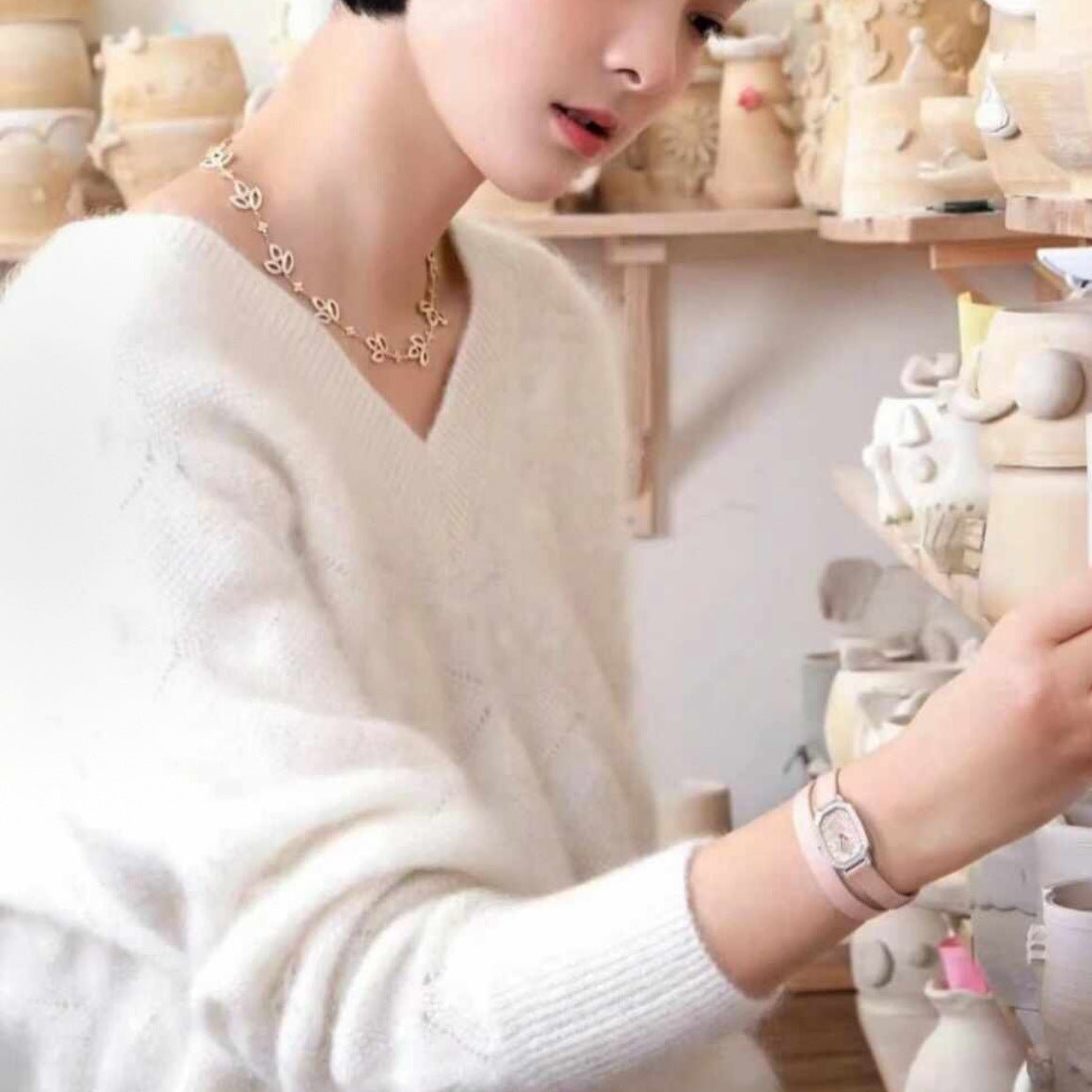 Harry Winston Style Lock Necklace