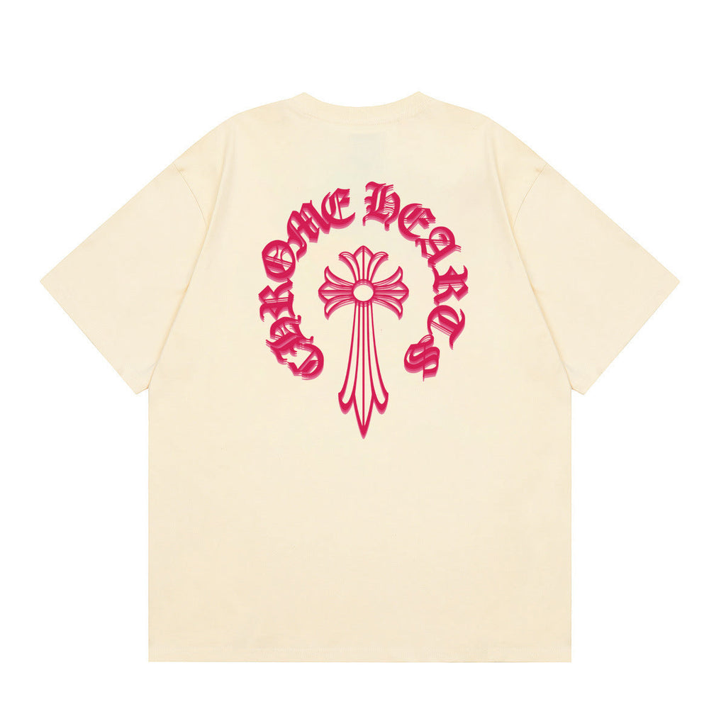 Chrome Hearts Multi‑Cross Horseshoe Graphic Oversized Tee Streetwear