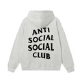 Anti Social Social Club Classic Black Logo Heather Gray Hoodie