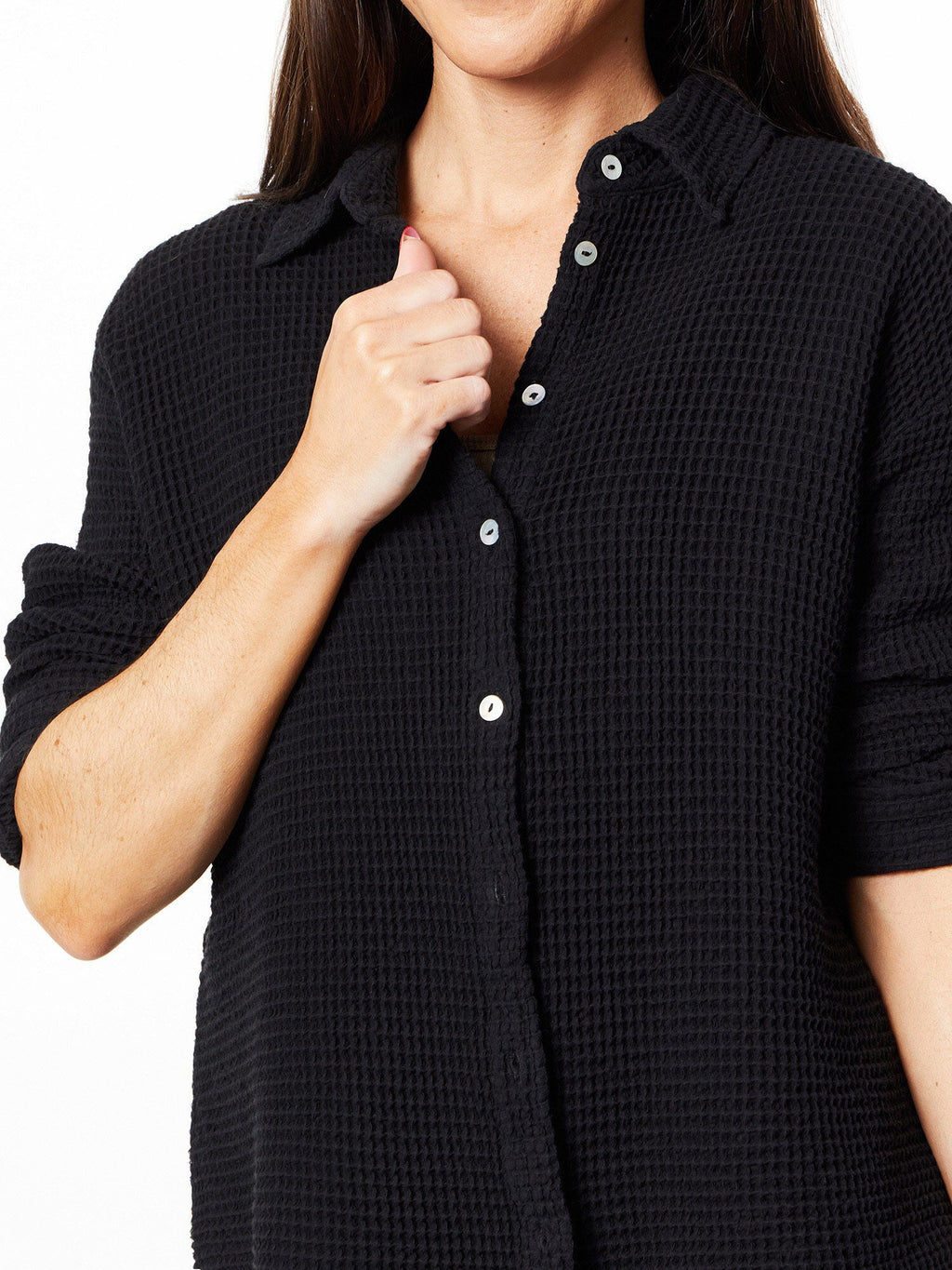 WAFFLE BUTTON DOWN SHIRT