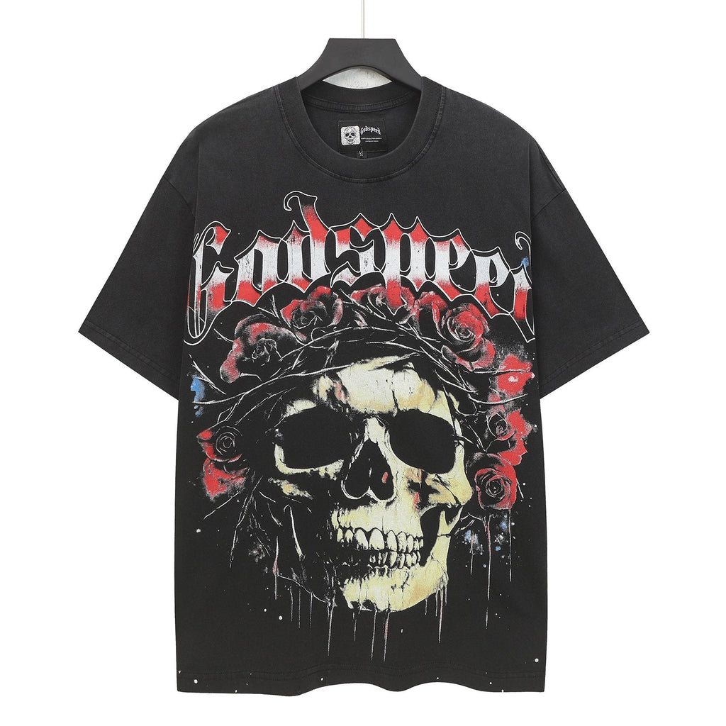 Godspeed Skull & Roses Graphic T-Shirt