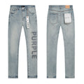 Purple Brand Light Blue Leg-Graphic Jeans