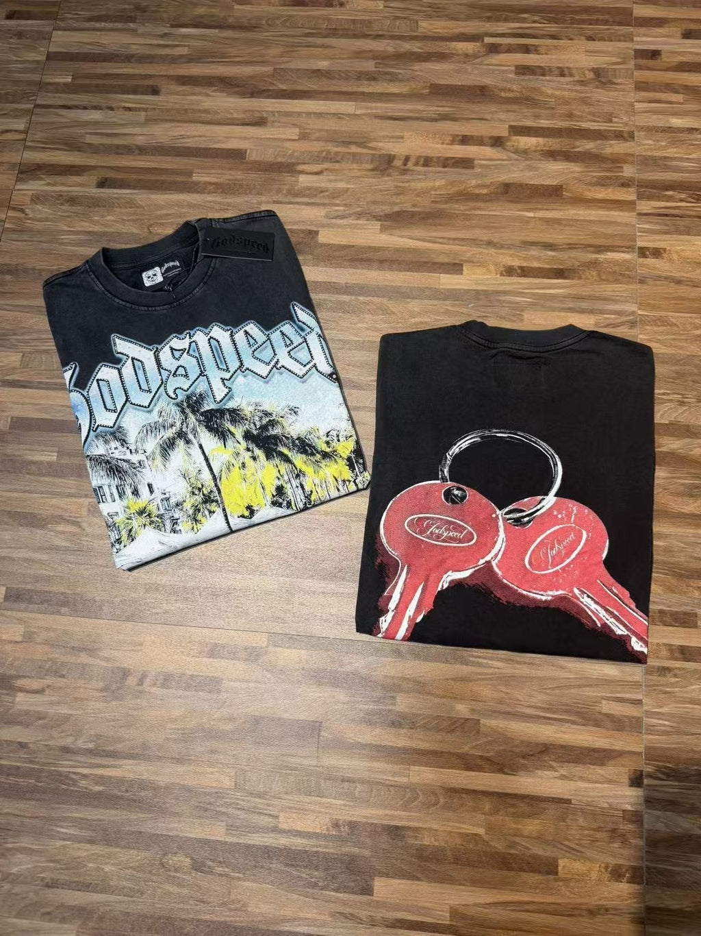 Godspeed Washed Black Rock Graphic T-Shirt