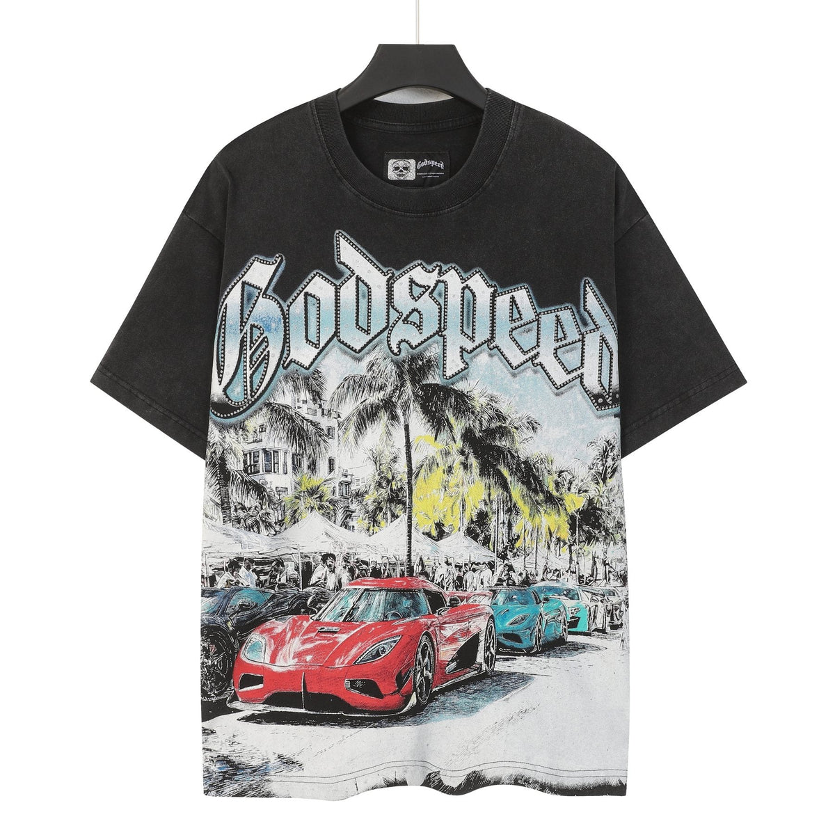 Godspeed Washed Black Rock Graphic T-Shirt