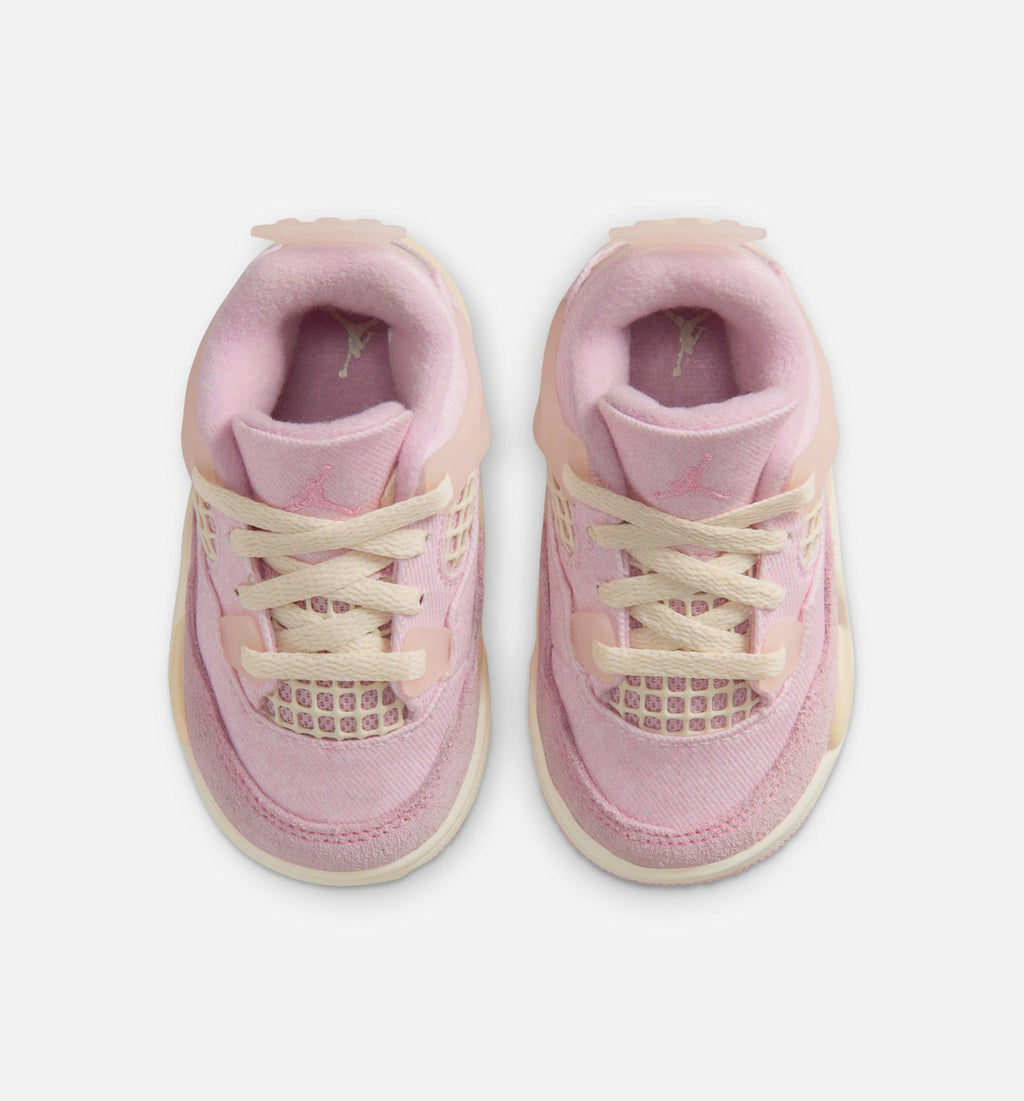 Air Jordan 4 Retro 'Pink Pearl and Iced Carmine' - Infant/Toddler Lifestyle Sneaker (Iced Carmine/Coconut Milk/Anthracite/Muslin/Pinksicle)
