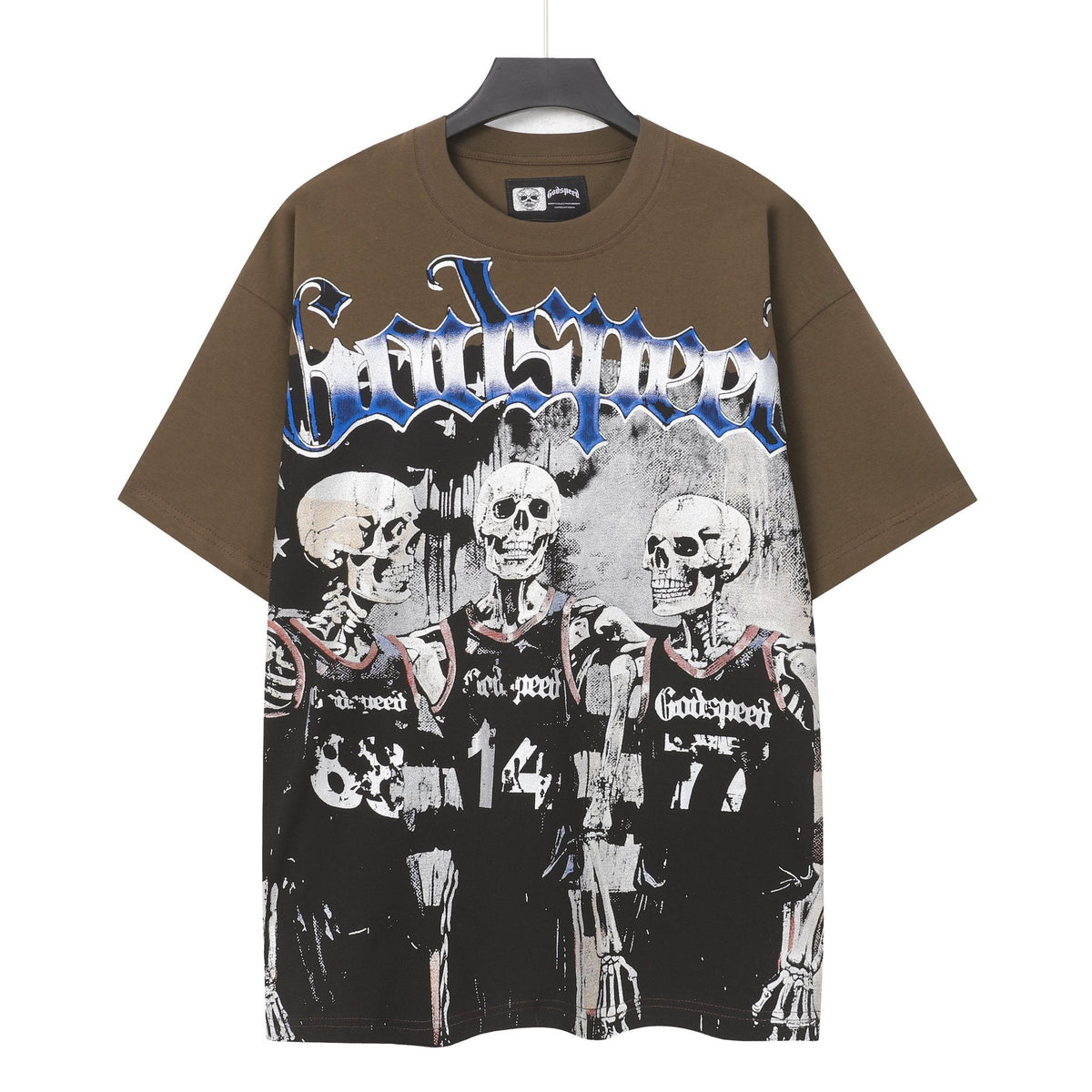 Godspeed Skeleton Basketball Number 14 T-Shirt