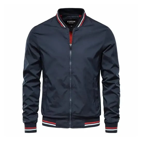 Navy Zip Casual Jacket