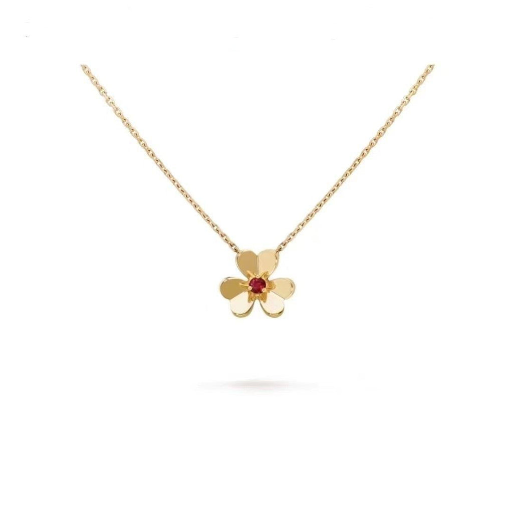 Van Cleef & Arpels FRIVOLE GOLD FLOWER NECKLACE