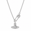 Vivienne Westwood Style Openwork Safety Pin Orb Necklace