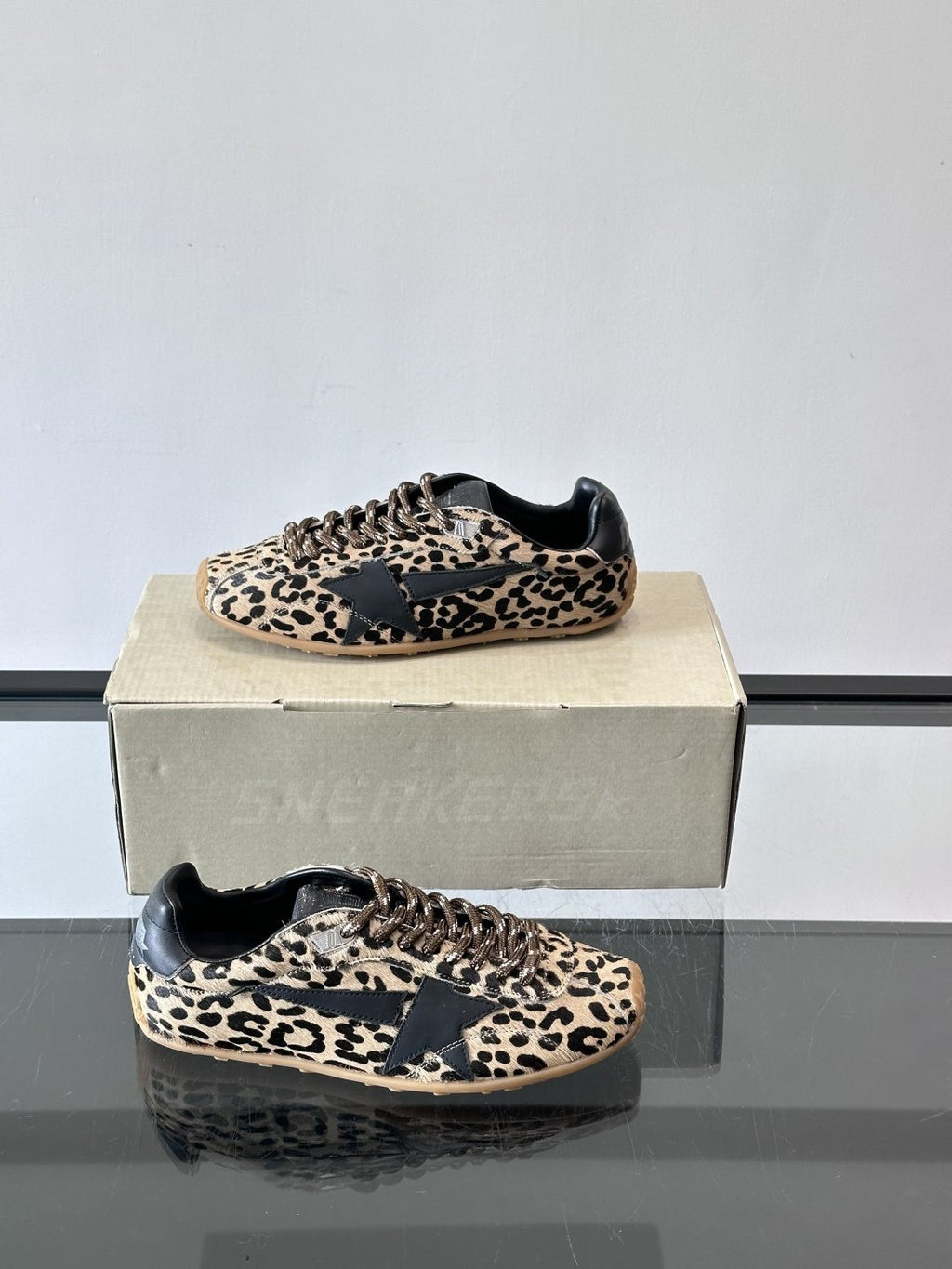 Golden Goose Leopard Print Star Sneakers