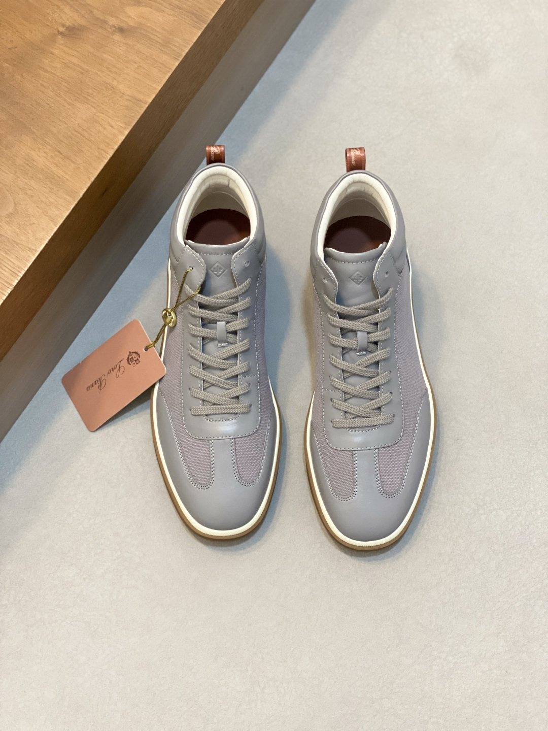Loro Piana Paneled High-Top Sneakers