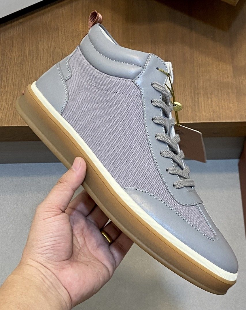 Loro Piana Paneled High-Top Sneakers