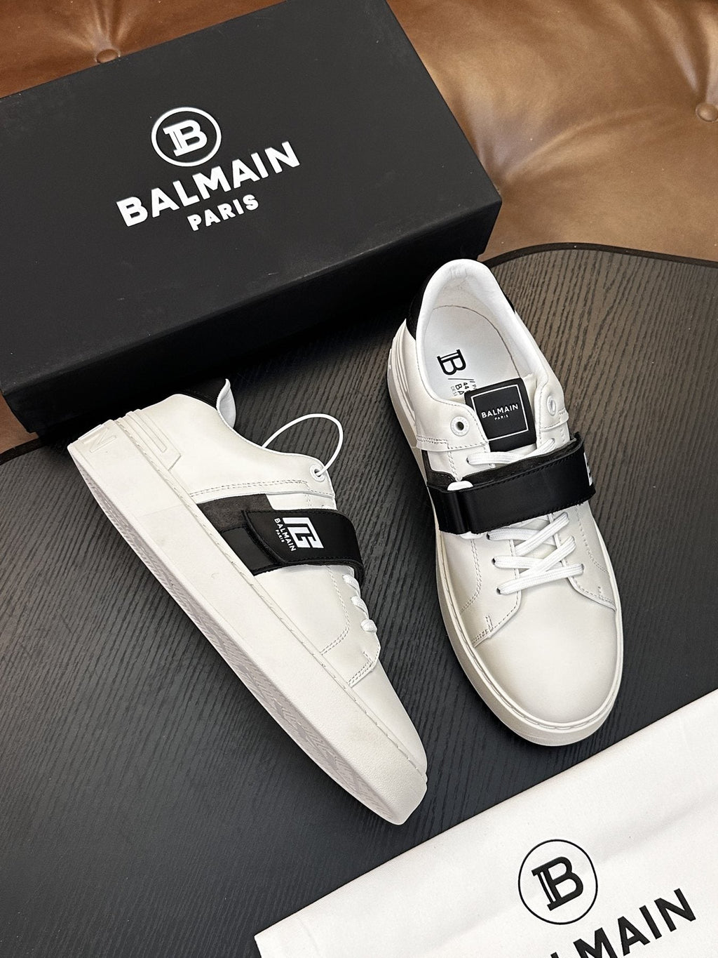 Balmain B-Skate Strap Sneakers