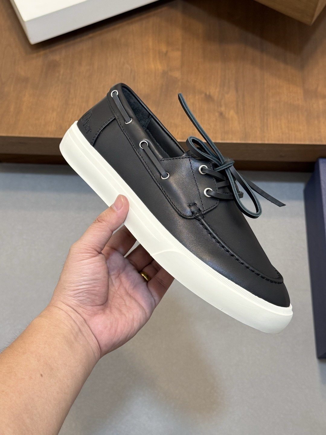 Dior Men's Contrast-Trim Lace-Up Casual Shoes