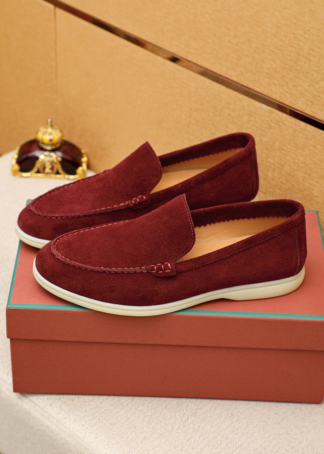 Loro Piana Suede Slip-On Loafers